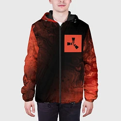 Куртка с капюшоном мужская РАСТ Разводы, цвет: 3D-черный — фото 2