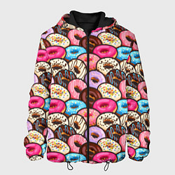 Куртка с капюшоном мужская Sweet donuts, цвет: 3D-черный