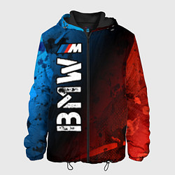 Куртка с капюшоном мужская БМВ BMW Краски, цвет: 3D-черный