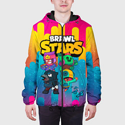 Куртка с капюшоном мужская BRAWL STARS ВМЕСТЕ, цвет: 3D-черный — фото 2