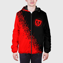 Куртка с капюшоном мужская BUBBLE KVASS Краска, цвет: 3D-черный — фото 2