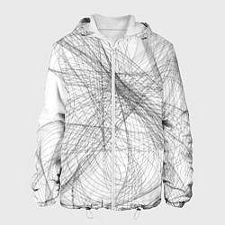 Куртка с капюшоном мужская Коллекция Get inspired! Абстракция 654-W, цвет: 3D-белый