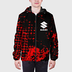 Куртка с капюшоном мужская Suzuki , Сузуки, цвет: 3D-черный — фото 2