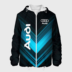 Куртка с капюшоном мужская Audi sport auto, цвет: 3D-белый