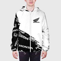 Куртка с капюшоном мужская Honda sport pattern, цвет: 3D-белый — фото 2