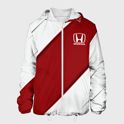 Куртка с капюшоном мужская Honda - Red sport, цвет: 3D-белый