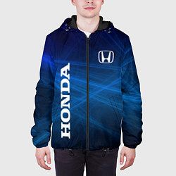 Куртка с капюшоном мужская Honda - Blue, цвет: 3D-черный — фото 2