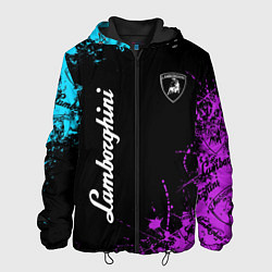 Куртка с капюшоном мужская Lamborghini sport, цвет: 3D-черный