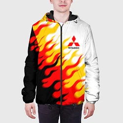 Куртка с капюшоном мужская Mitsubishi трехступенчатый огонь, цвет: 3D-черный — фото 2