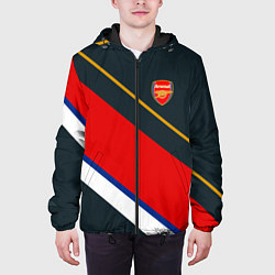 Куртка с капюшоном мужская Arsenal арсенал football, цвет: 3D-черный — фото 2