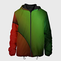 Куртка с капюшоном мужская 3х-цветная спираль, цвет: 3D-черный