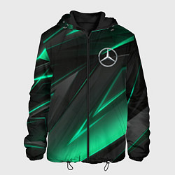 Куртка с капюшоном мужская MERCEDES-BENZ AMG NEON STRIPES PETRONAS, цвет: 3D-черный