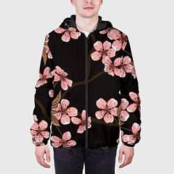 Куртка с капюшоном мужская Начало весны, цвет: 3D-черный — фото 2