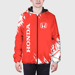Куртка с капюшоном мужская Хонда sport, цвет: 3D-черный — фото 2