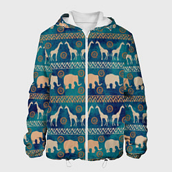 Мужская куртка Жирафы и слоны