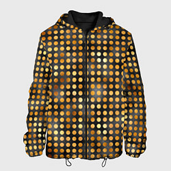 Куртка с капюшоном мужская Золотые кружочки, цвет: 3D-черный