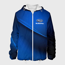 Куртка с капюшоном мужская Subaru sport, цвет: 3D-белый