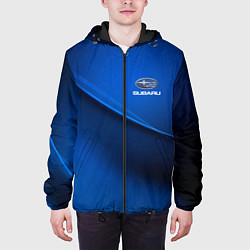 Куртка с капюшоном мужская Subaru sport, цвет: 3D-черный — фото 2