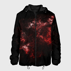 Куртка с капюшоном мужская Красный космос Red space, цвет: 3D-черный