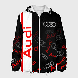 Куртка с капюшоном мужская Ауди audi sport, цвет: 3D-белый