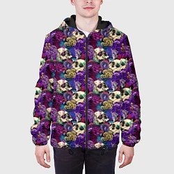 Куртка с капюшоном мужская Психоделический Мир, цвет: 3D-черный — фото 2