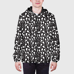 Куртка с капюшоном мужская Головастики, цвет: 3D-черный — фото 2