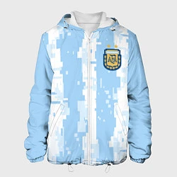 Куртка с капюшоном мужская Сборная Аргентины Современная форма, цвет: 3D-белый