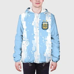 Куртка с капюшоном мужская Сборная Аргентины Современная форма, цвет: 3D-белый — фото 2