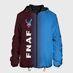 Куртка с капюшоном мужская ФНАФ - БОННИ Градиент Вертикально, цвет: 3D-черный
