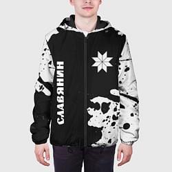 Куртка с капюшоном мужская СЛАВЯНИН - АЛАТЫРЬ Брызги, цвет: 3D-черный — фото 2