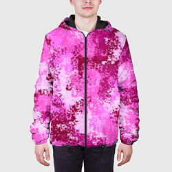 Куртка с капюшоном мужская Спортивный камуфляж Пикси - Питахайя, цвет: 3D-черный — фото 2