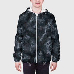 Куртка с капюшоном мужская Камуфляж Паук Ночь, цвет: 3D-белый — фото 2