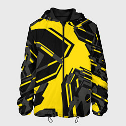 Куртка с капюшоном мужская Абстракция Город, цвет: 3D-черный