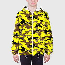 Куртка с капюшоном мужская Камуфляж Жёлто-Коричневый, цвет: 3D-белый — фото 2