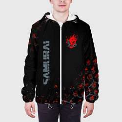 Куртка с капюшоном мужская Cyberpunk 2077 samurai Паттерн, цвет: 3D-белый — фото 2