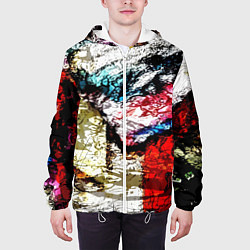 Куртка с капюшоном мужская Fashion pattern Abstraction Impression, цвет: 3D-белый — фото 2
