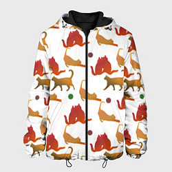 Куртка с капюшоном мужская Cats cats cats, цвет: 3D-черный