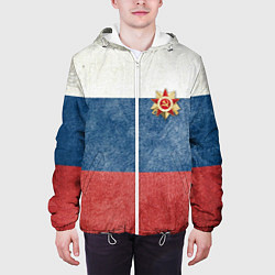 Куртка с капюшоном мужская Отечество!, цвет: 3D-белый — фото 2