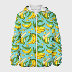Куртка с капюшоном мужская Banana pattern Summer Fashion 2022, цвет: 3D-белый