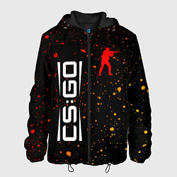 Куртка с капюшоном мужская КС ГО Краска, цвет: 3D-черный