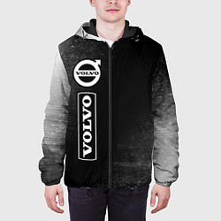 Куртка с капюшоном мужская VOLVO Графика Вертикально, цвет: 3D-черный — фото 2