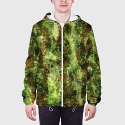 Куртка с капюшоном мужская Пиксельный камуфляж Шерхан Лес, цвет: 3D-белый — фото 2