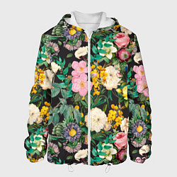 Мужская куртка Паттерн из летних цветов Summer Flowers Pattern