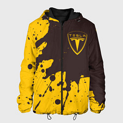 Куртка с капюшоном мужская TESLA Брызги, цвет: 3D-черный