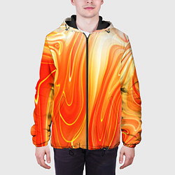 Куртка с капюшоном мужская Карамельная нуга Гранж, цвет: 3D-черный — фото 2