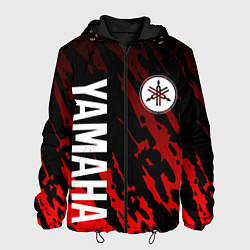 Куртка с капюшоном мужская Yamaha - Красные пятна, цвет: 3D-черный