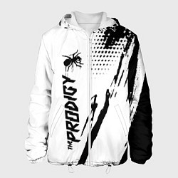Куртка с капюшоном мужская The prodigy - логотип, цвет: 3D-белый