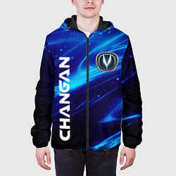 Куртка с капюшоном мужская CHANGAN СИЯНИЕ ЧАНГАН, цвет: 3D-черный — фото 2