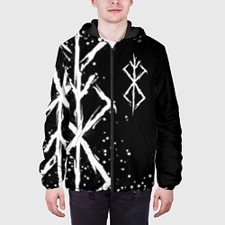 Куртка с капюшоном мужская КЛЕЙМО ЖЕРТВЫ - БЕРСЕРК, цвет: 3D-черный — фото 2