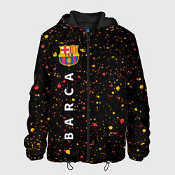 Куртка с капюшоном мужская БАРСА Краска По вертикали, цвет: 3D-черный